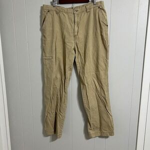 KAVU Mens Tan Canvas Utility‎ Work Carpenter Pants Size 38x32